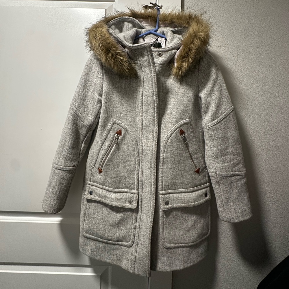 J. Crew Chateau Parka in Italian Stadium-Cloth Wool